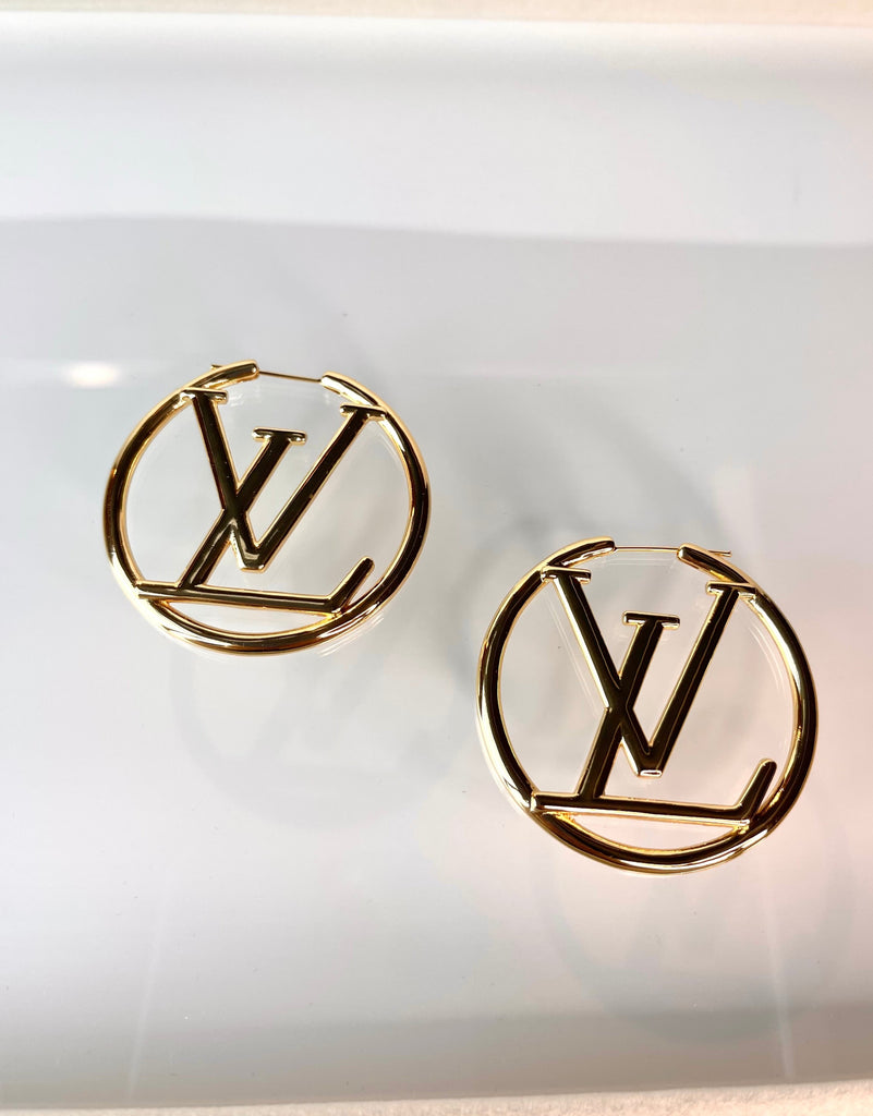 Gold LV Hoops